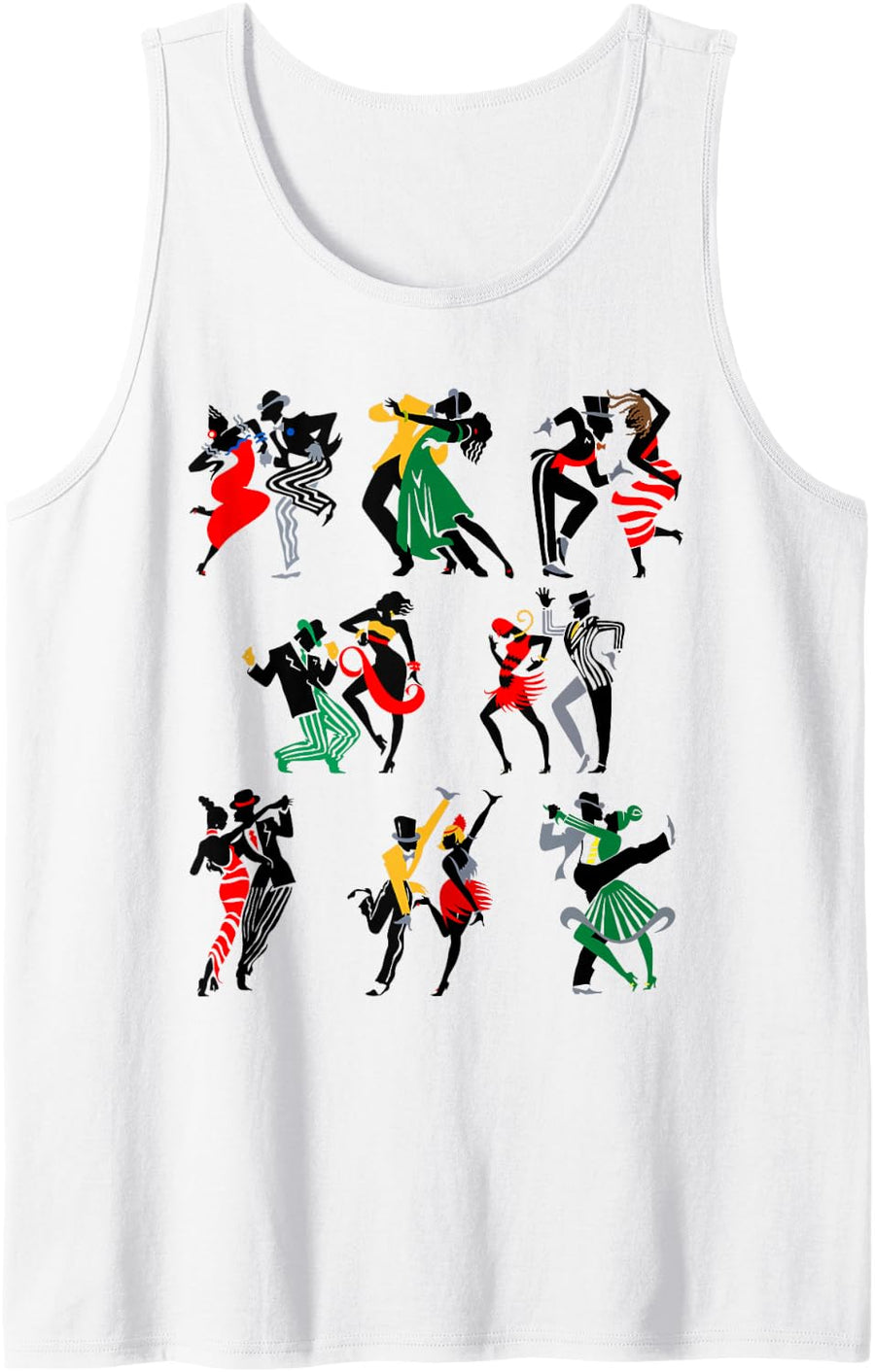 Juneteenth Dance Black Dancer Black Freedom African American Sleeveless Tank Top - White