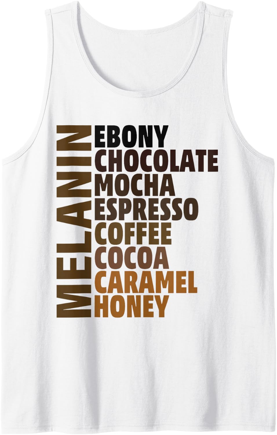 African Melanin Queen Girls & Womens Melanated Black Pride Tank Top - White
