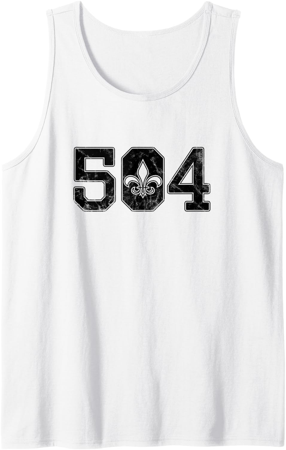 504 Nola New Orleans Mardi Gras Louisiana LA Tank Top - White