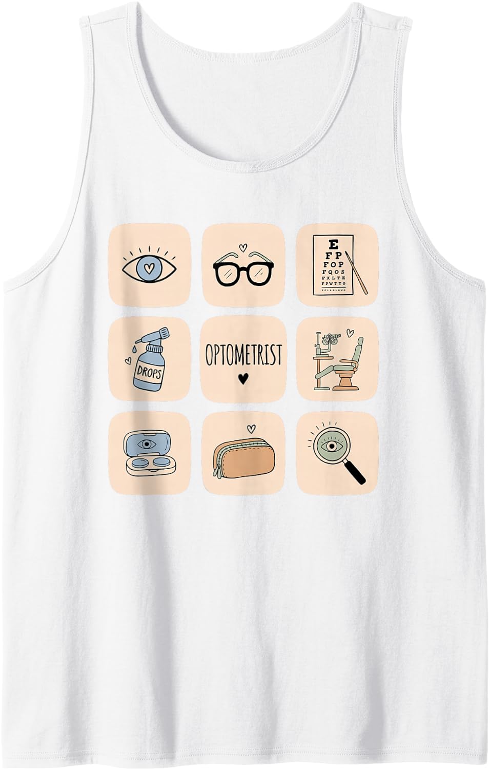 Optometrist Doctor of Optometry Od Optometrists Sleeveless Tank Top - White