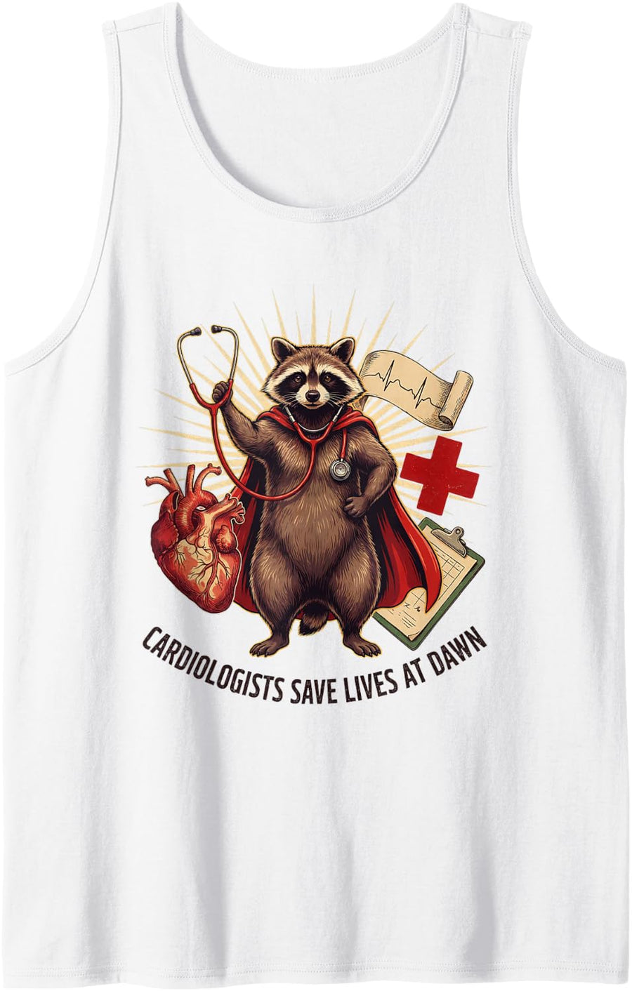 Cardiologist Cardiologists Cardiology Heart Doctor Tank Top - White