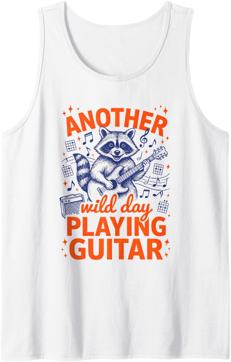 Guitarist Acoustic Electric Play Guitars Sleeveless Tank Top - White