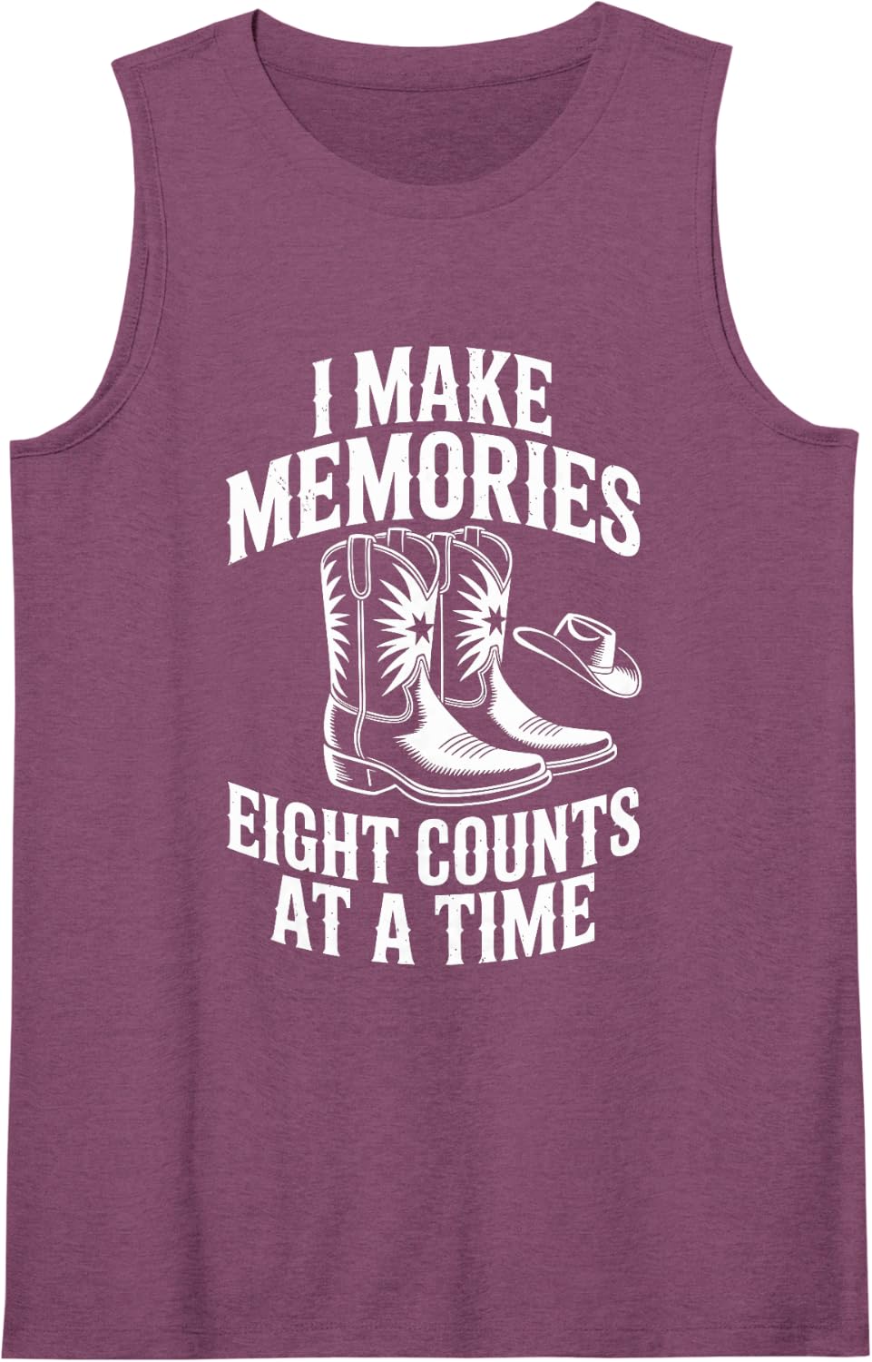 I Make Memories Eight Counts At A Time Line Dancing Tank Top - Purple