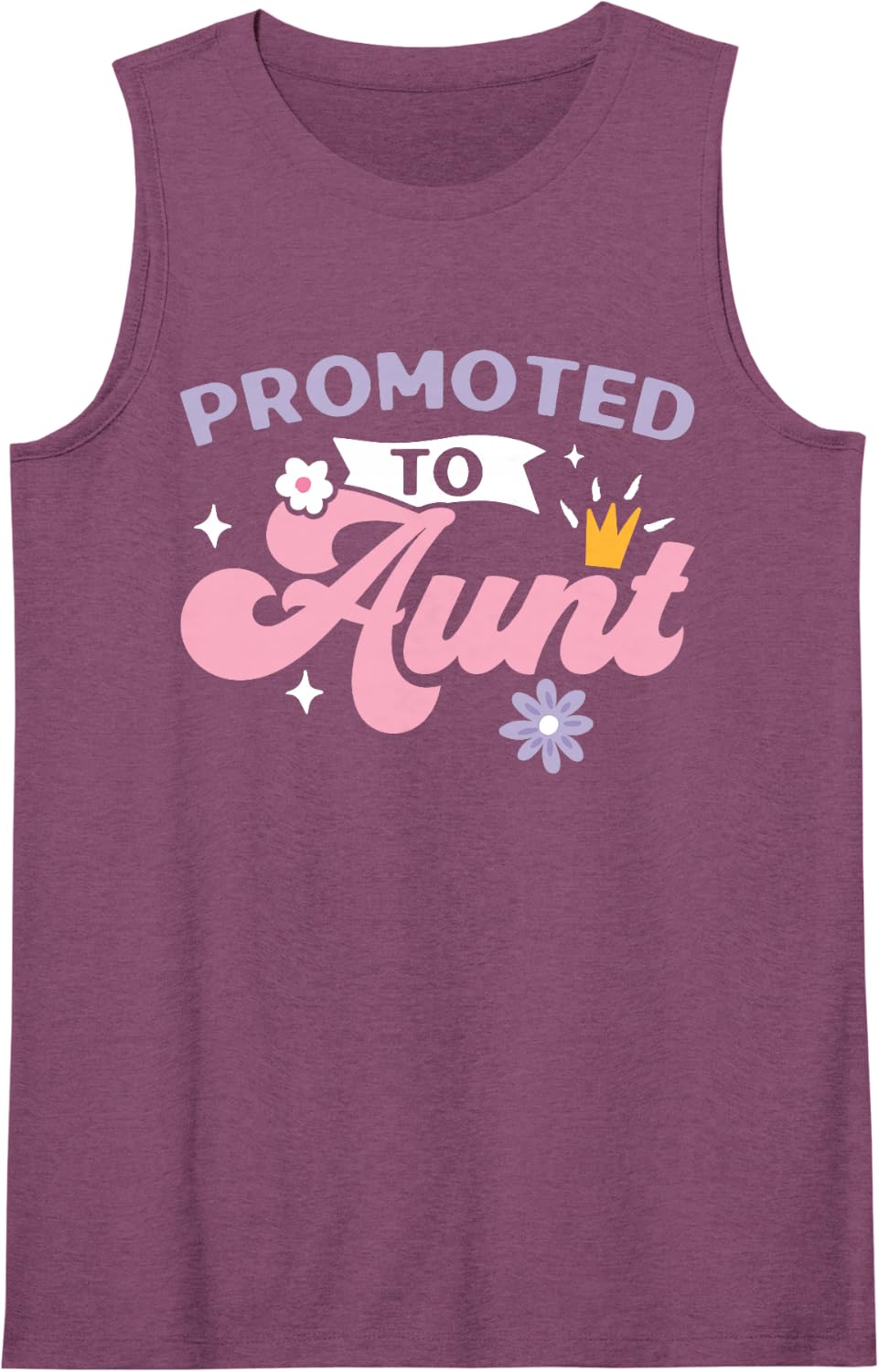 Promoted to Aunt Auntie Best Aunt Ever Aunt to Be Tank Top - Purple