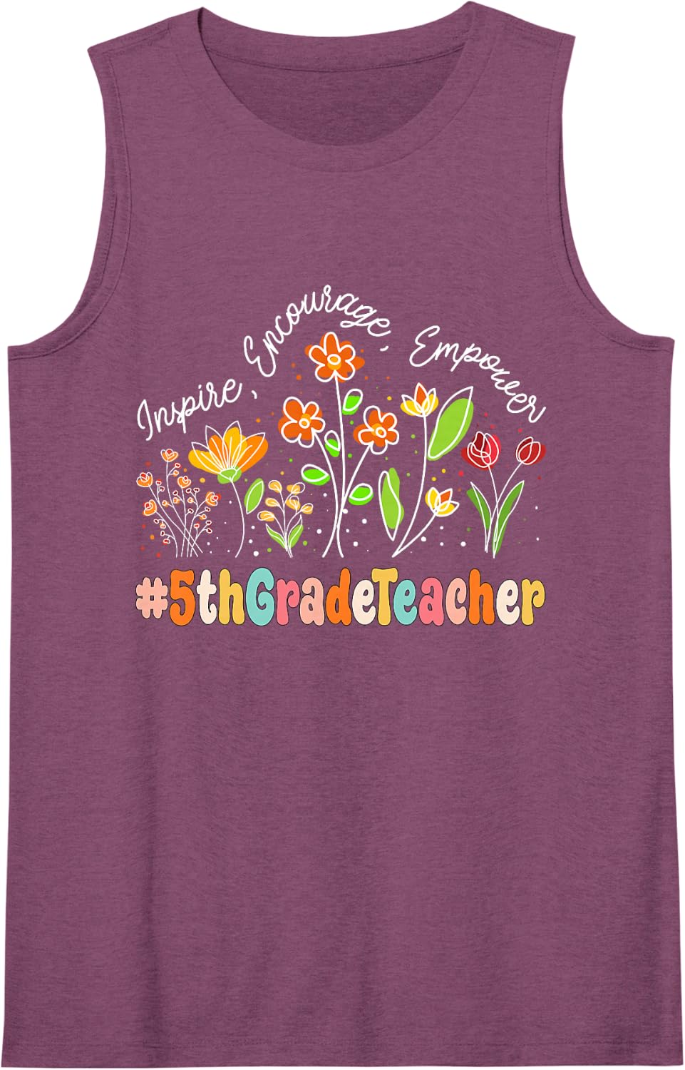 5th Grade Teacher Appreciation Week Teacher Back to School Sleeveless Tank Top - Purple