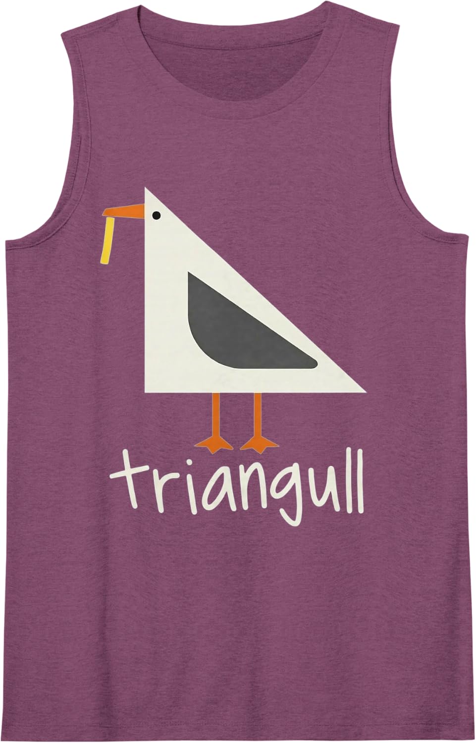 Triangull Triangle Seagull Bird Pun Funny Tank Top - Purple