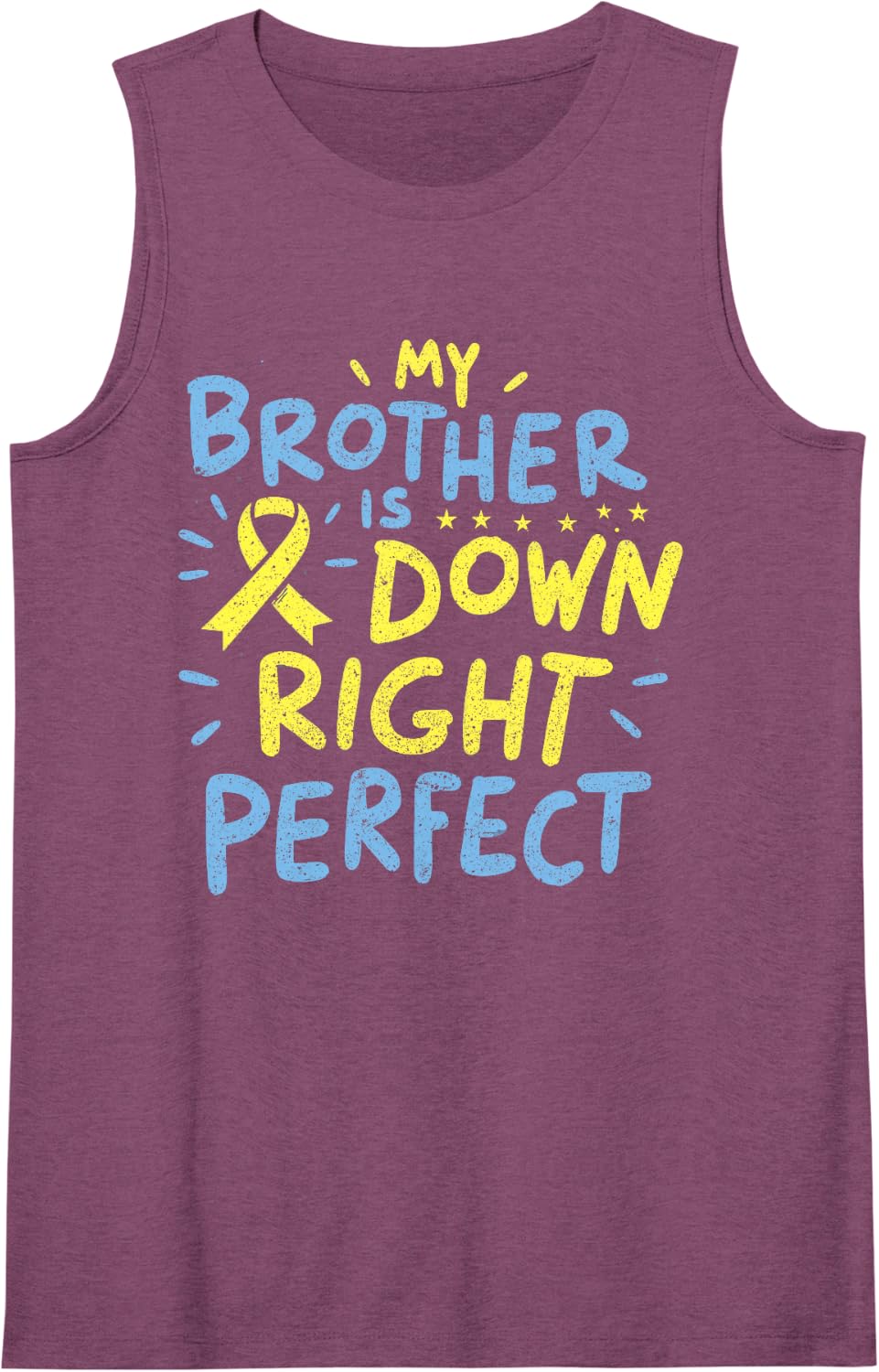 My Brother is Down Right Perfect Tank Top - Purple