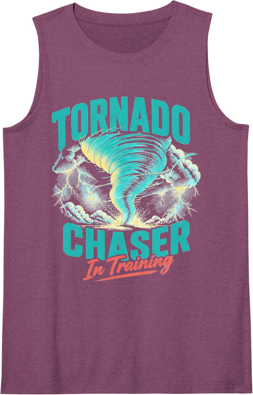 Tornado Storm Chasing Sleeveless Tank Top - Purple