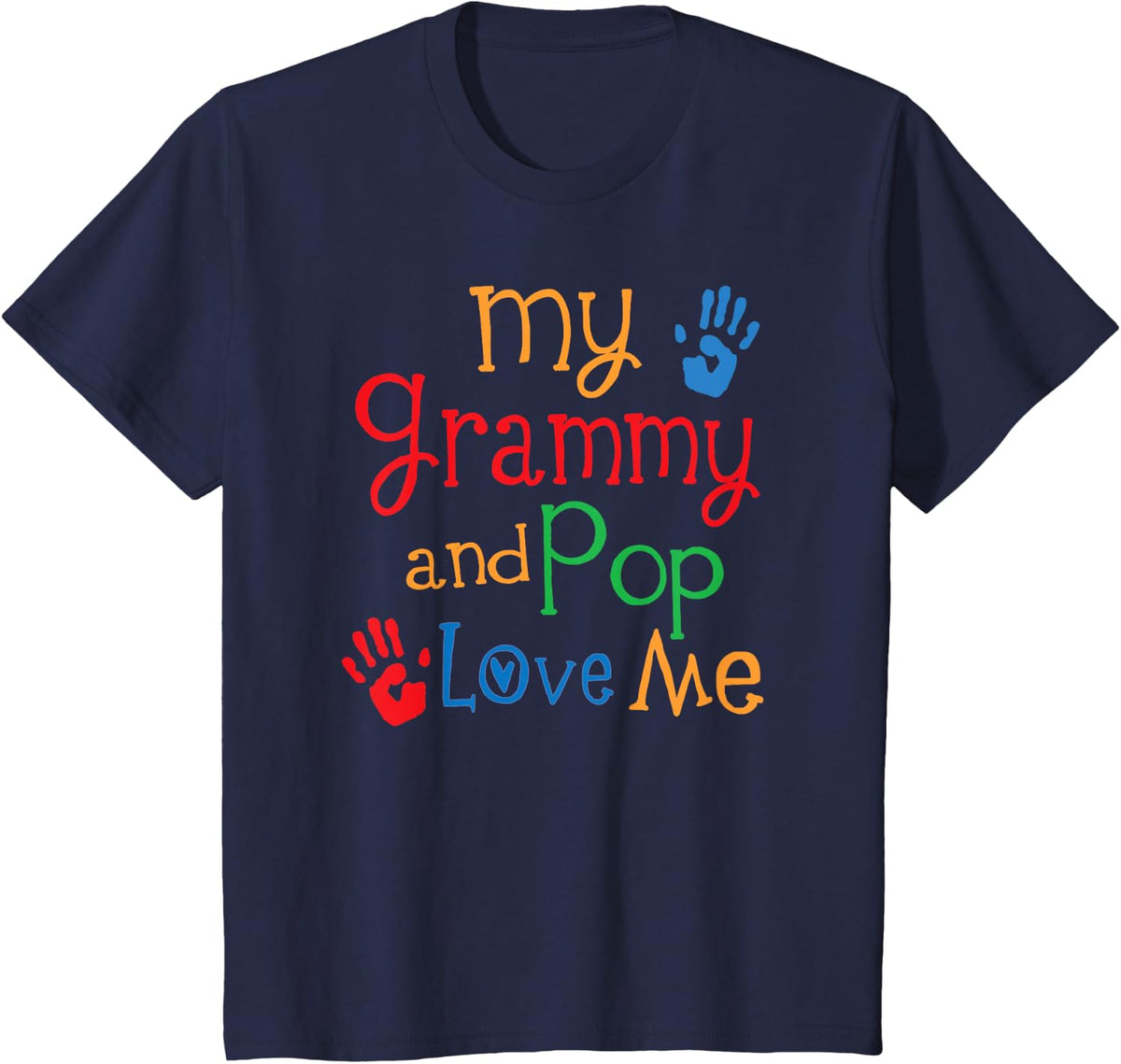 Grammy and Pop Love Me T-Shirt - Navy Blue
