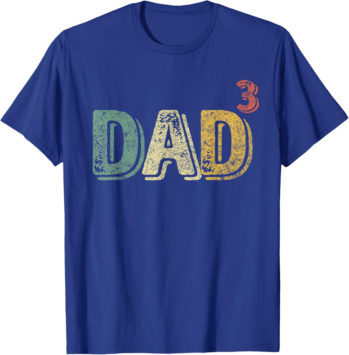 Dad Cubed Shirt Dad Of Three Mens Quote Funny Christmas Gift T-Shirt - Royal Blue