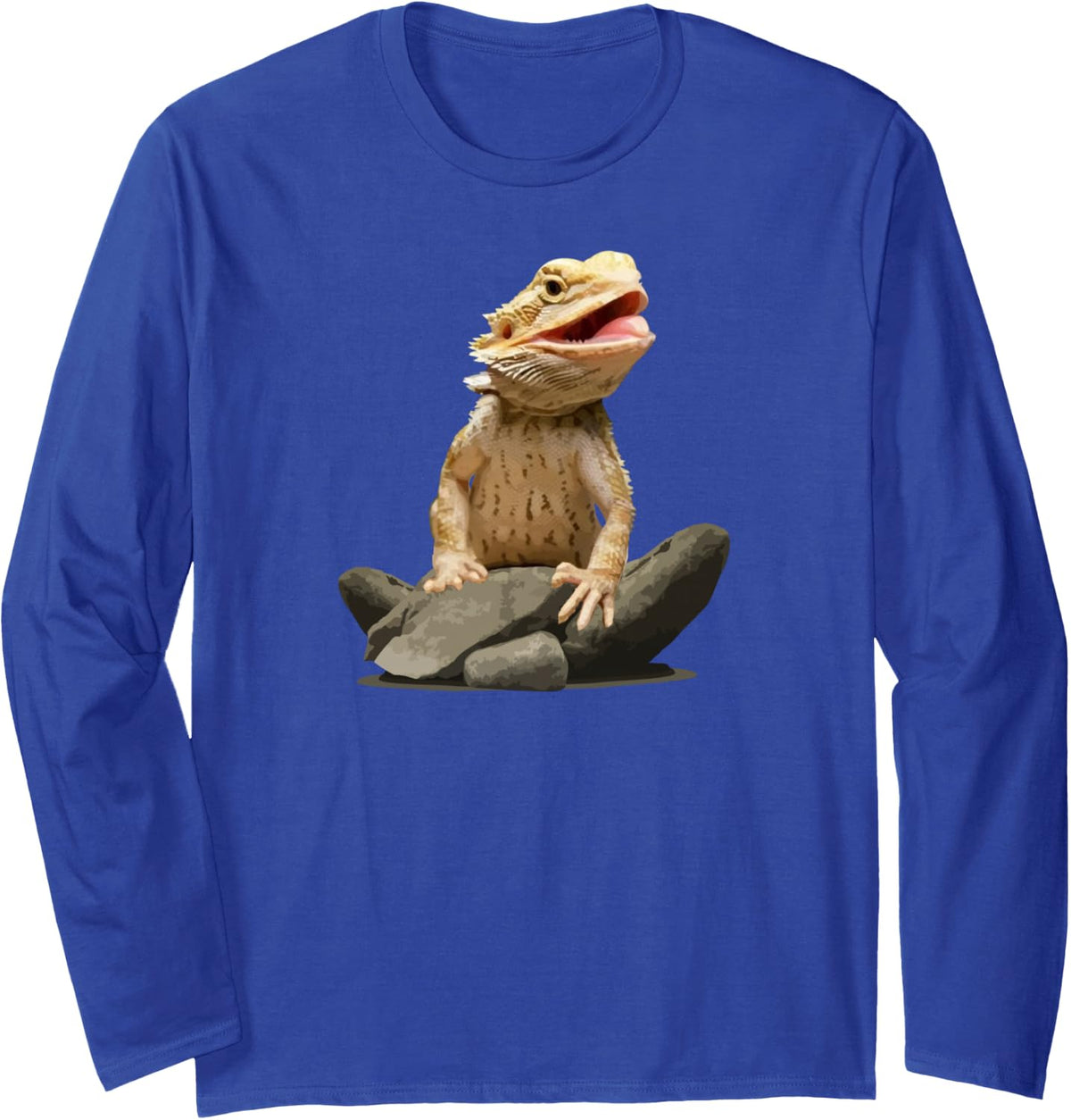 Bearded Dragon Shirt Youth Gecko Lizard Animal Long Sleeve T-Shirt - Adult Unisex Royal Blue