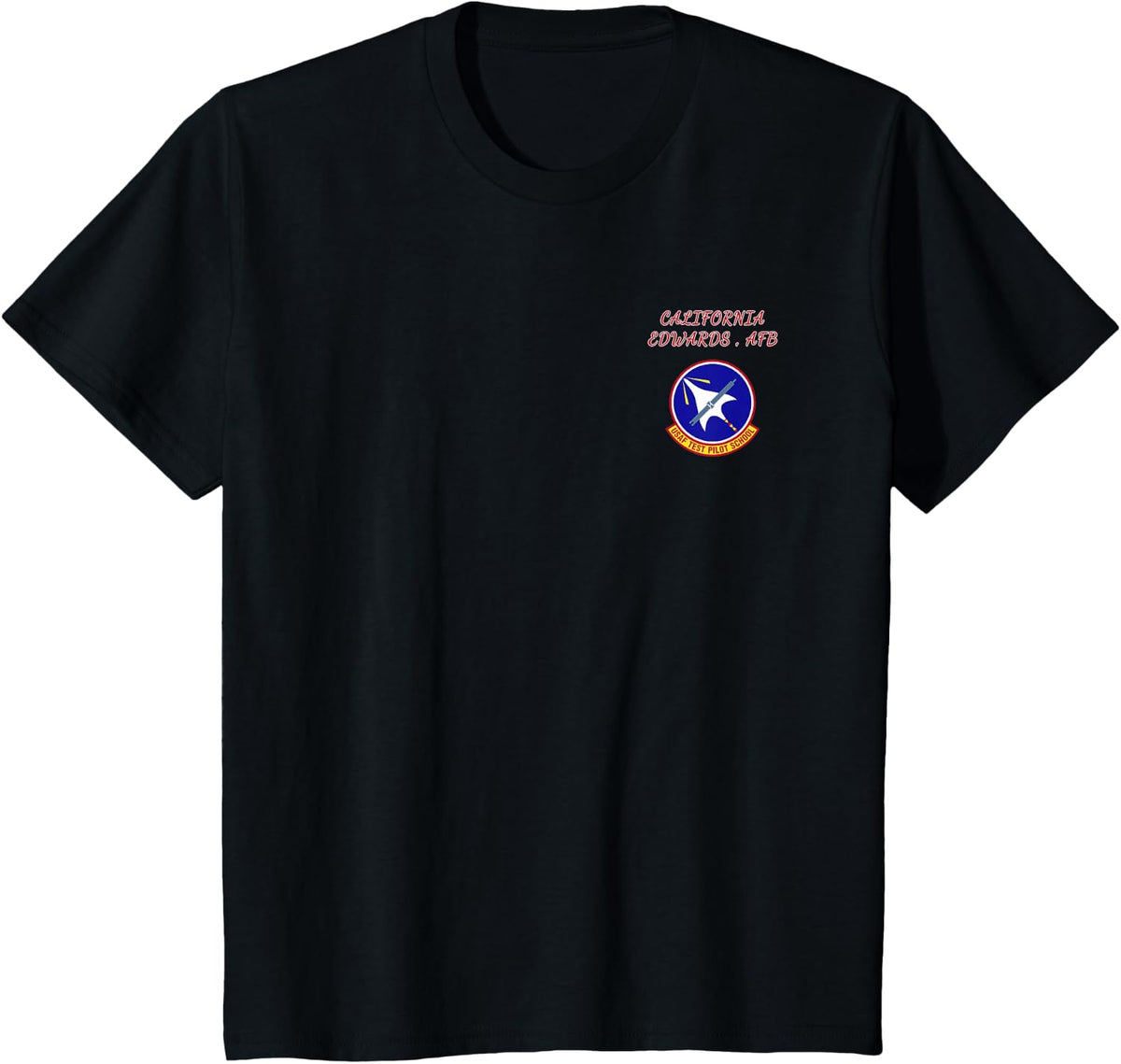 Edwards AFB - USAF Test Pilot School T-Shirt - Black