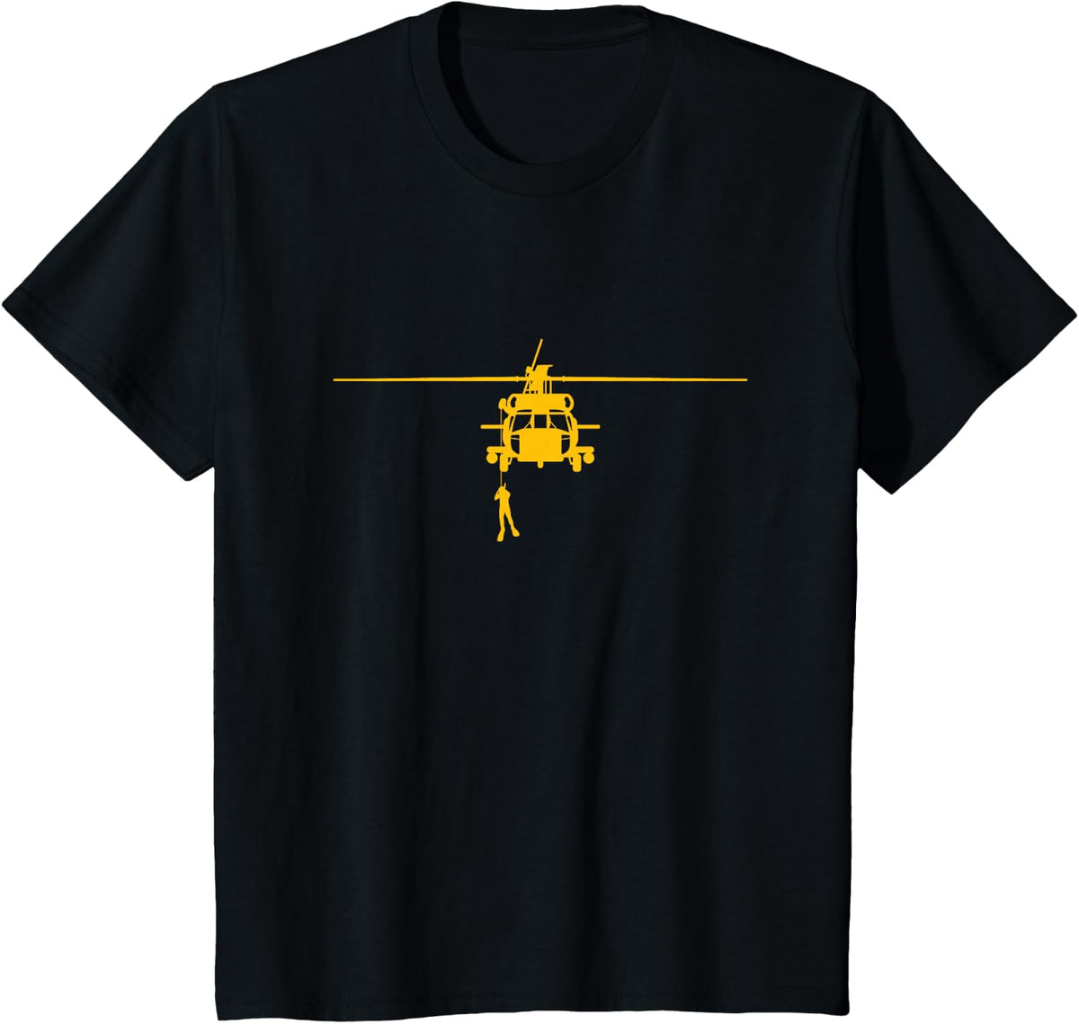 Awesome H-60 Helicopter Search and Rescue SAR Design T-Shirt - Black