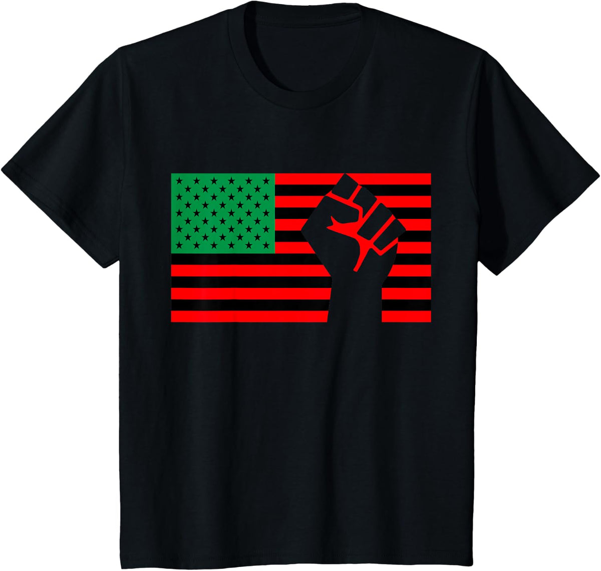 Black Lives Matter Pan African American UNIA Flag Juneteenth T-Shirt - Black