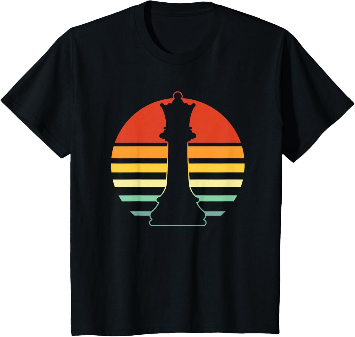 Retro Chess Queen T-Shirt - Black