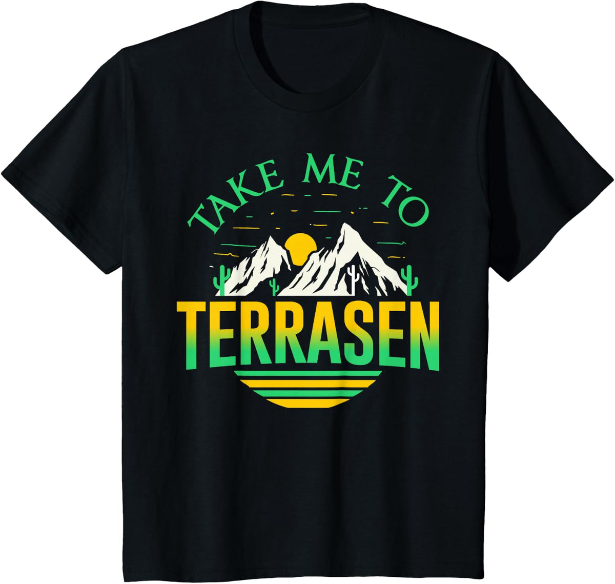 Take Me To Terrasen Nature Adventure Hiking T-Shirt - Black