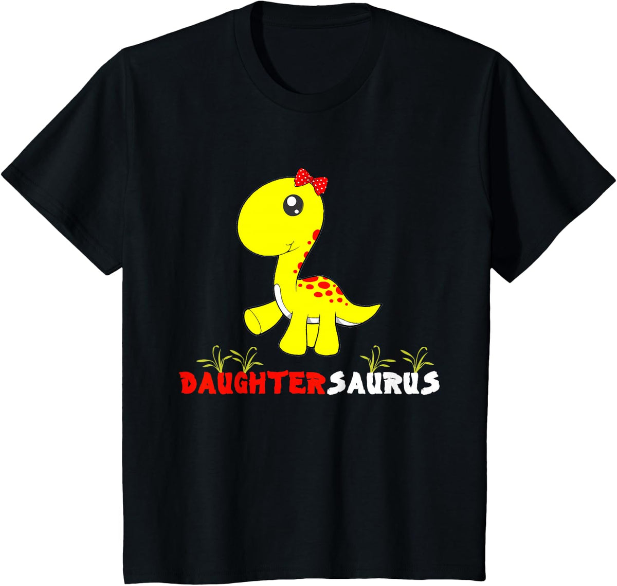 Dinosaur Daughter Daughtersaurus Dinosaur Daughter T-Shirt - Black