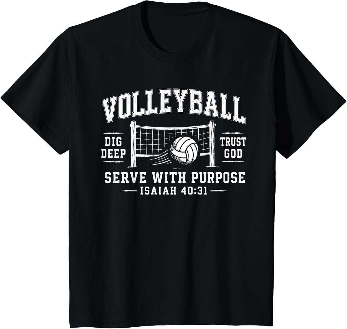 Game Day Volleyball Pennant Flag Fall Sports Design Kids Boy T-Shirt - Black