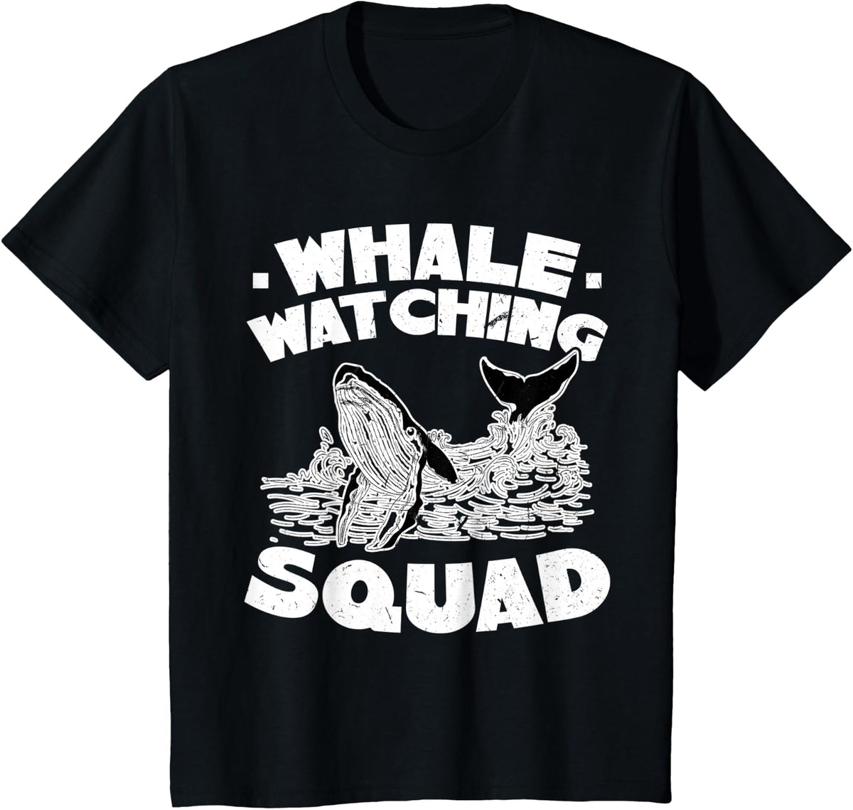 Whale Watching Squad T-Shirt - Black