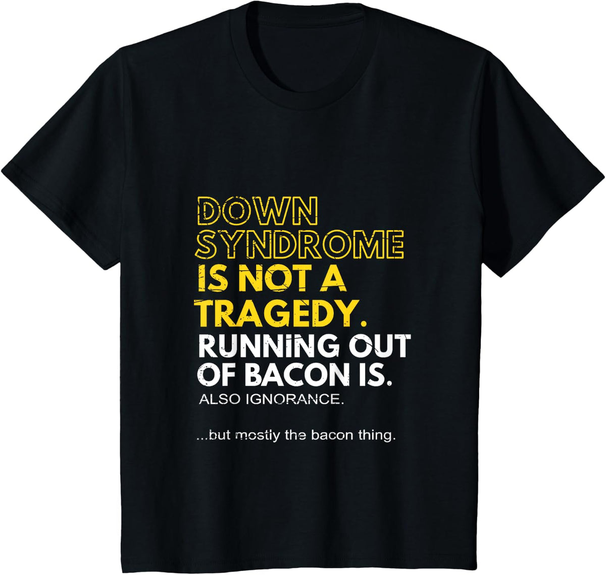 Down Syndrome Awareness Yellow Ribbon Down Syndrome T-Shirt - Black