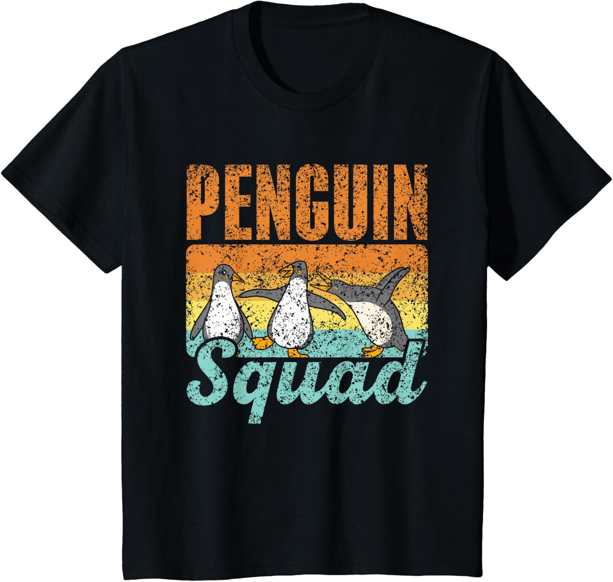 Penguin Squad Penguin Cute Animal Lover T-Shirt - Black