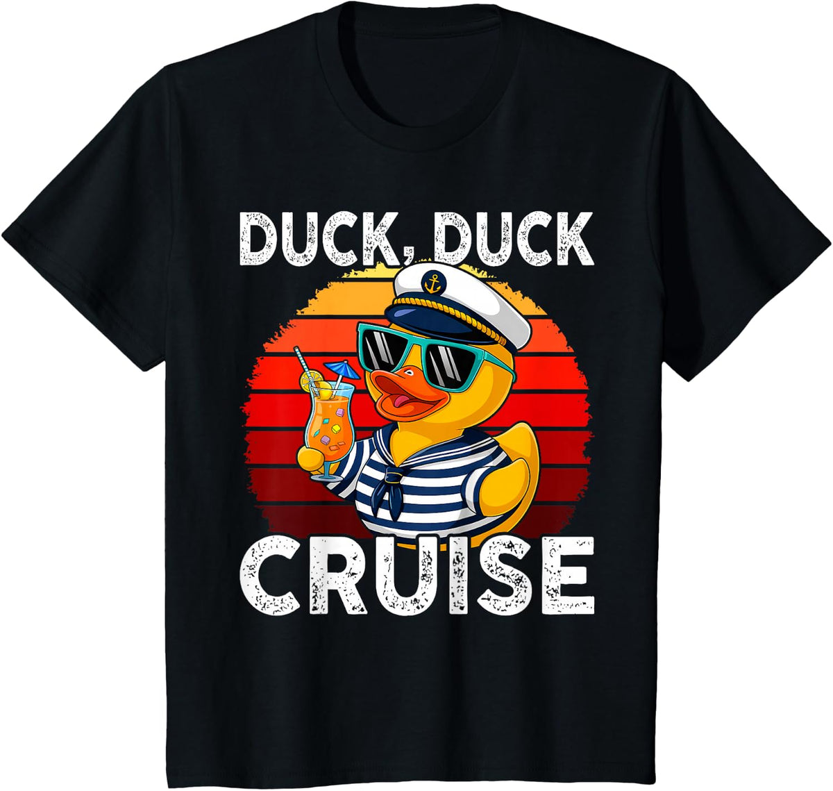 Cruising Ducks Duck Duck Cruise Family Vacation Rubber Duck T-Shirt - Black