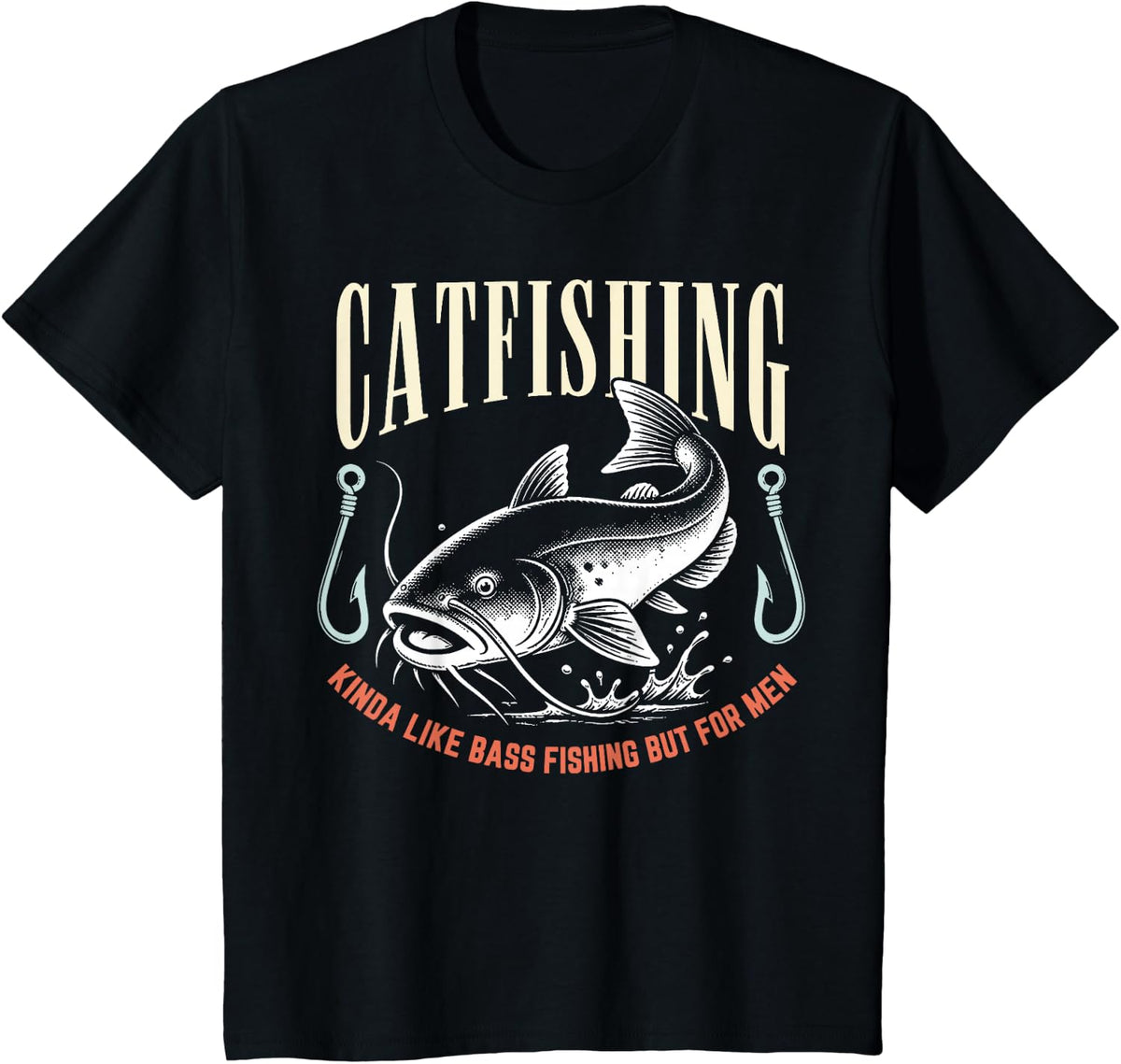 Catfish Angler Catfishing T-Shirt - Black