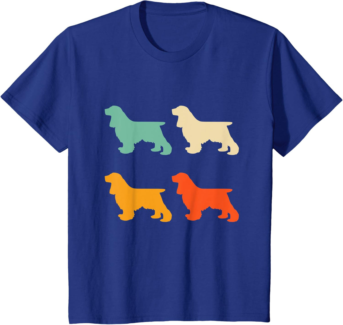 Cocker Spaniel Gift Dog Lover Retro Vintage Cocker Spaniel T-Shirt for Men Women Kids - Royal Blue