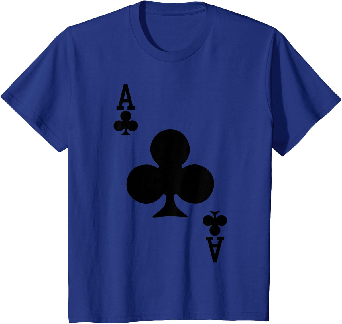 Ace of Clubs Playing Card Easy Halloween Group Costume T-Shirt - Royal Blue