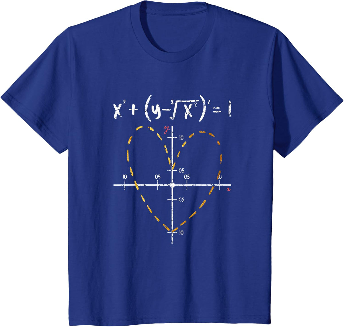 Love Heart Mathematical Formula Math T-Shirt - Royal Blue