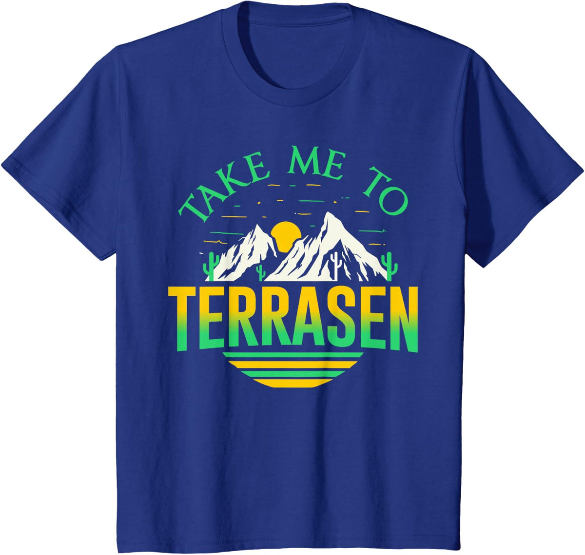 Take Me To Terrasen Nature Adventure Hiking T-Shirt - Royal Blue