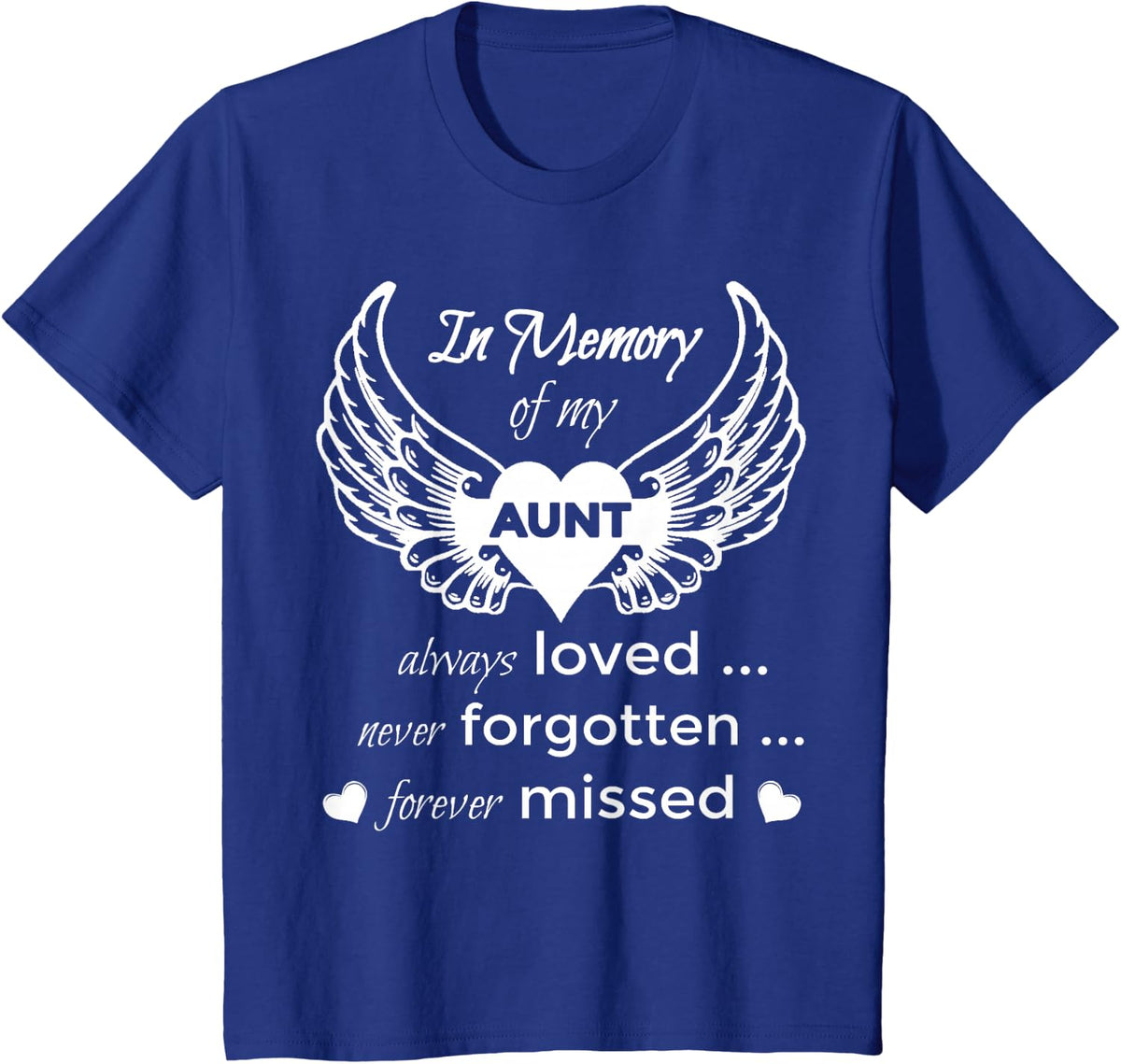 Guardian Angel Aunt T Shirt For Women Memorial Tee In Memory Of My Aunt - Royal Blue