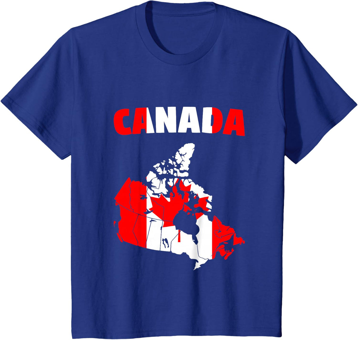 Canada - Canadian Map Flag T-Shirt Gift for Canada Lovers T-Shirt - Royal Blue
