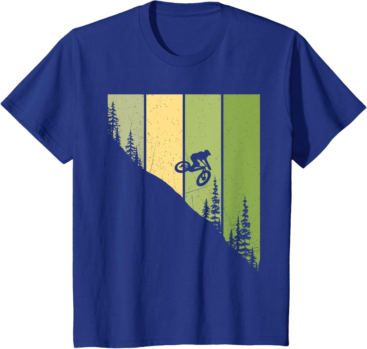 Downhill Rider MTB - Mountain Biking Bike Biker Riding T-Shirt - Royal Blue