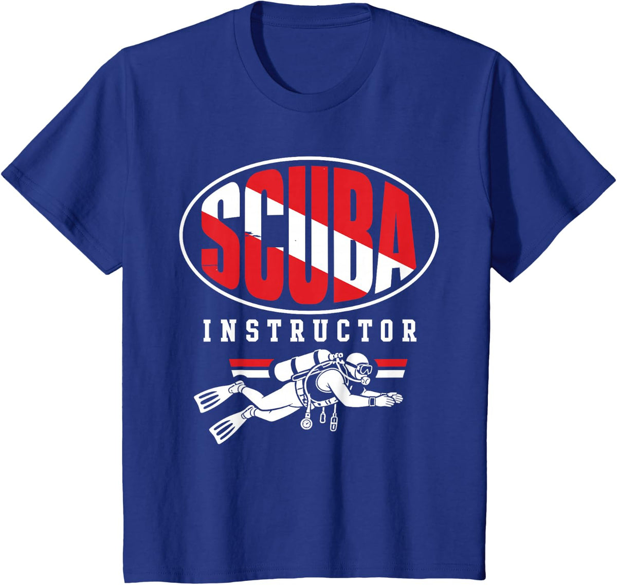 Dive Instructor Design for Men Women Scuba Dive Instructor T-Shirt - Royal Blue