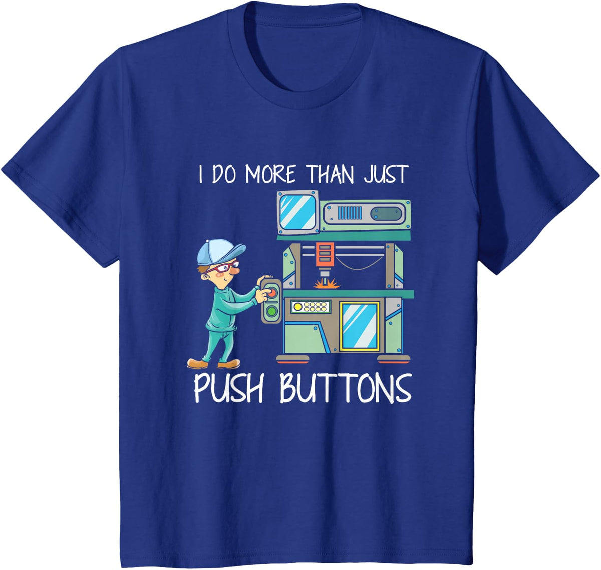 Milling Machine T-Shirt CNC Machine Shirt T-Shirt - Royal Blue