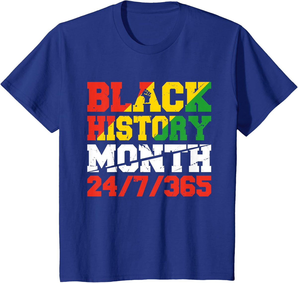 African Pride Juneteenth Black History Month T-Shirt - Royal Blue