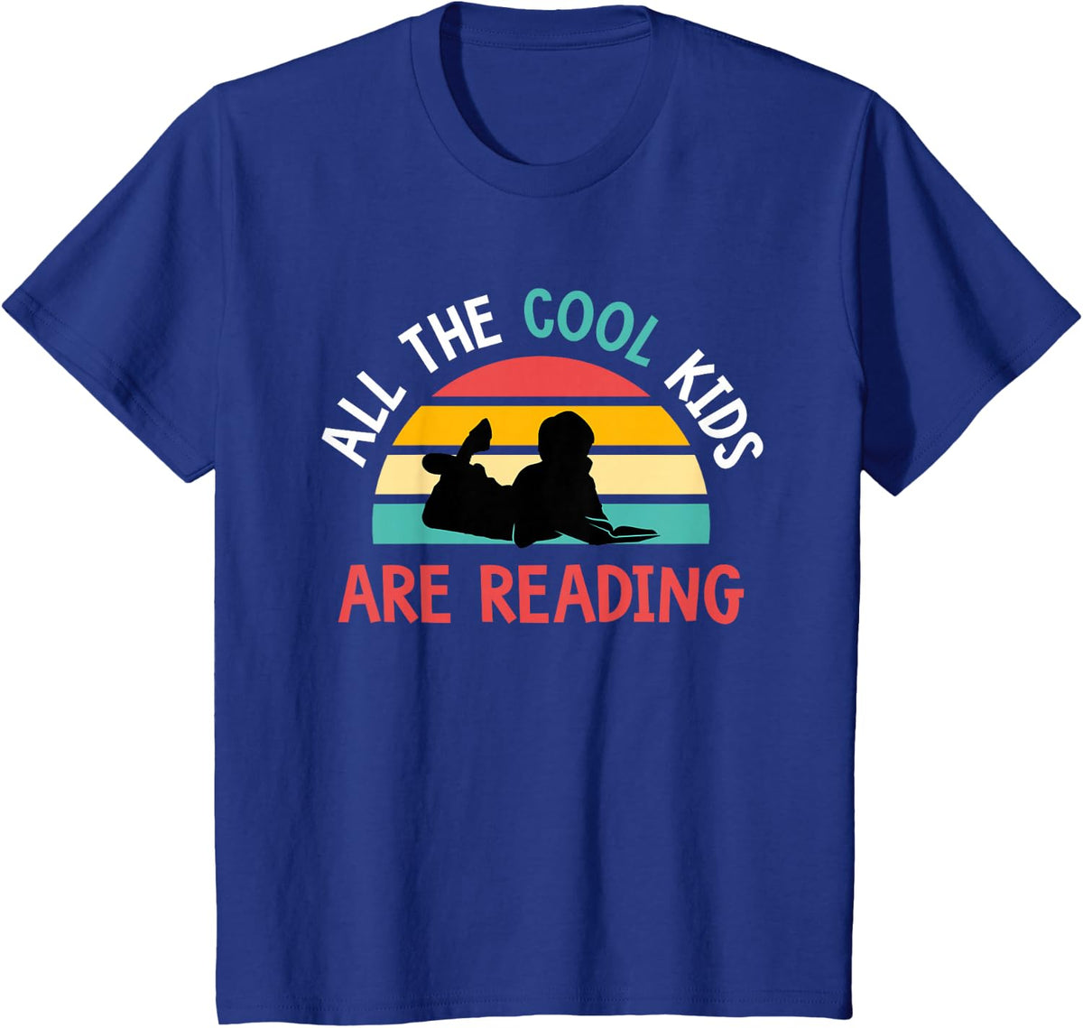 All The Cool Kids Are Reading - Book Lover & Reading T-Shirt - Royal Blue