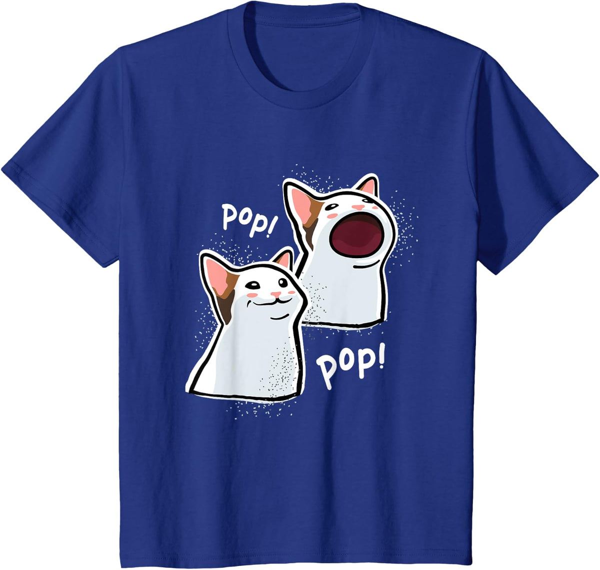 Popping Cat Meme/Pop Cat/Funny Cat Memes T-Shirt - Royal Blue