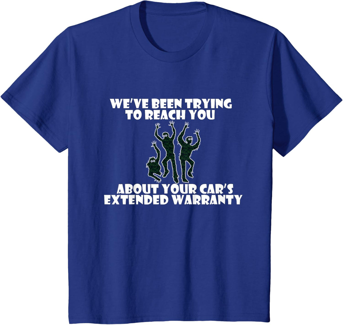 Zombie Extended Car Warranty T-Shirt - Royal Blue