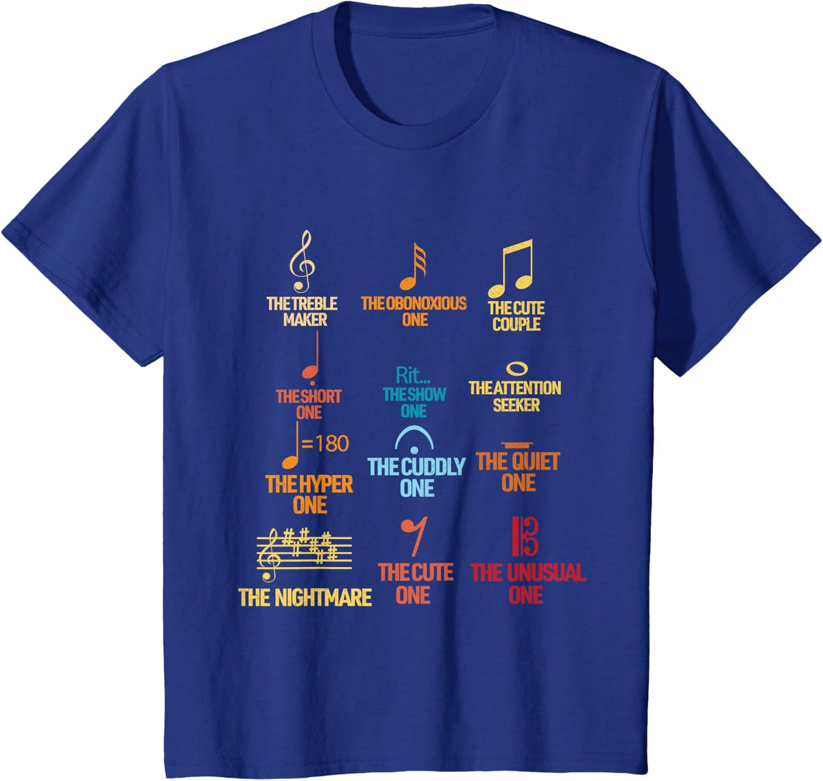 Musical Notes Definition Shirt Funny Music Symbol Musician T-Shirt - Royal Blue