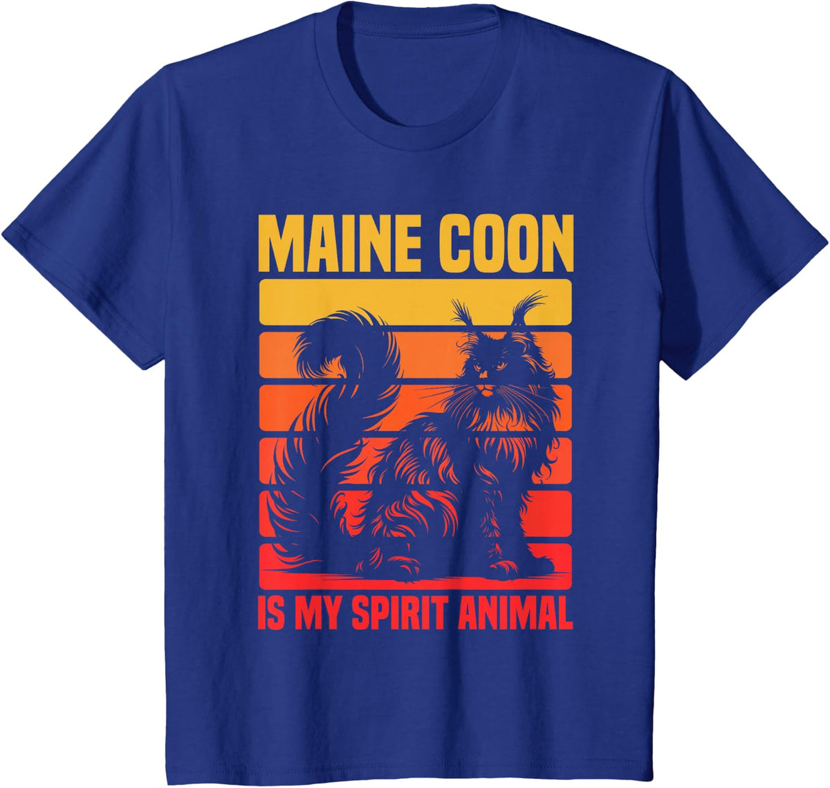 Maine Coon Cat Is My Spirit Animal T-Shirt - Royal Blue