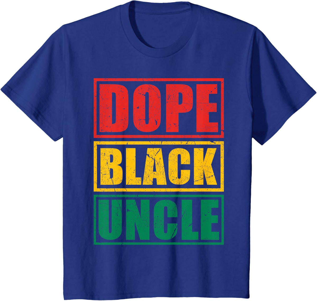 African American Dope Black Uncle Juneteenth T-Shirt Tee for Men Women - Royal Blue