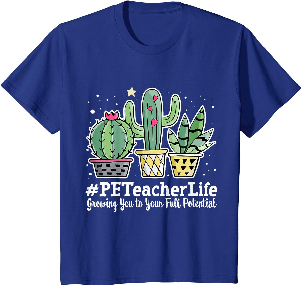 Cute PE Teacher Life Appreciation Week Back to School T-Shirt - Royal Blue