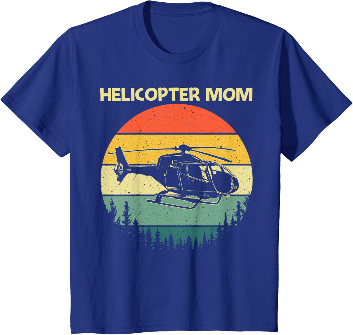 Best Helicopter Art For Mom Mother Aircraft Helicopter Pilot T-Shirt - Royal Blue
