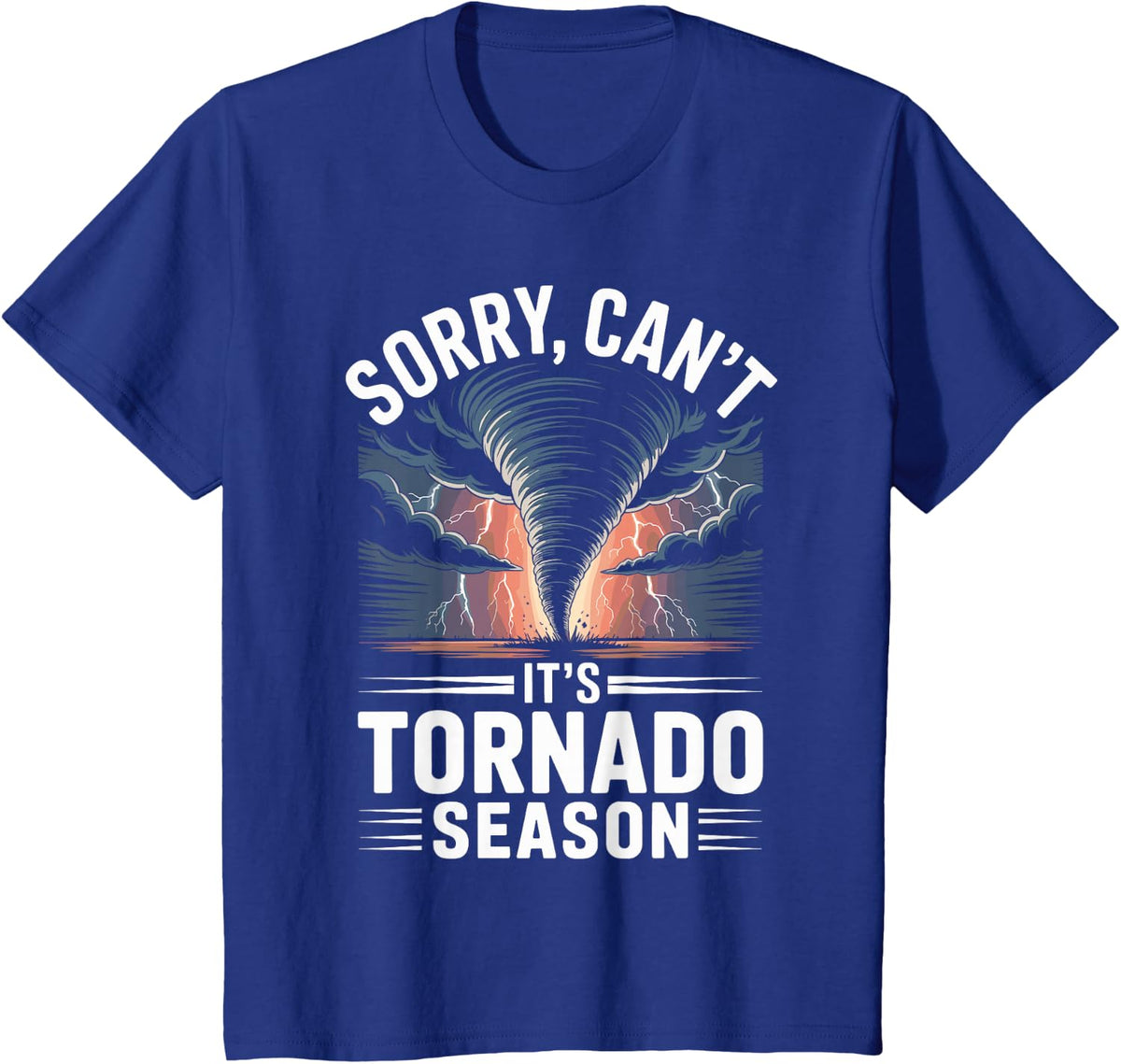 Storm Chaser Costume Hurricane Tornado T-Shirt - Royal Blue
