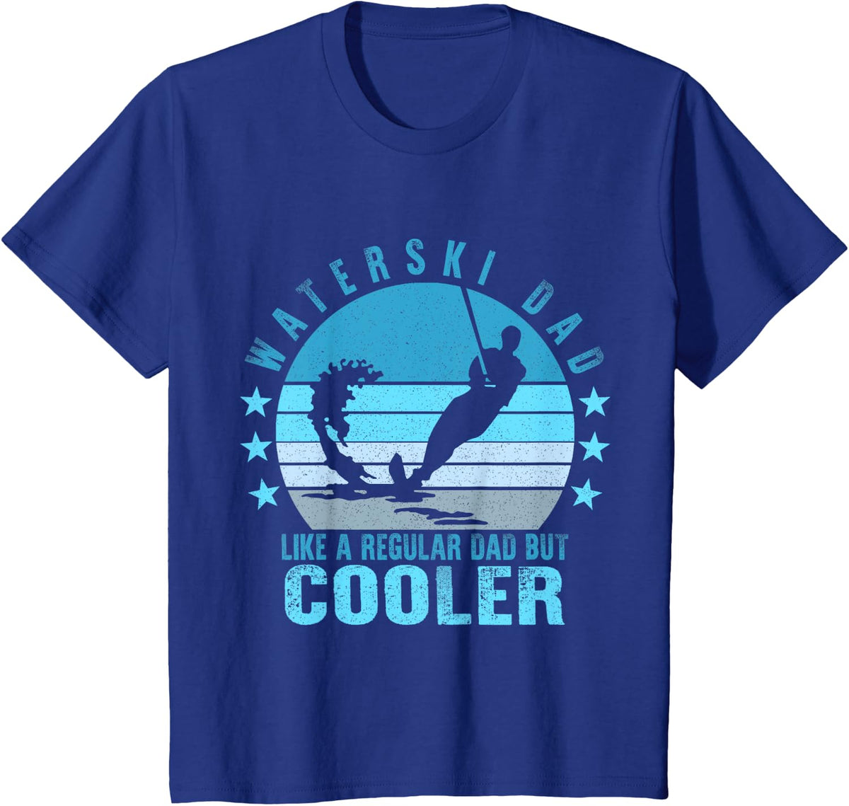 Waterski Dad Fathers Day Ski Lover Dad Water Skiing Rider T-Shirt - Royal Blue