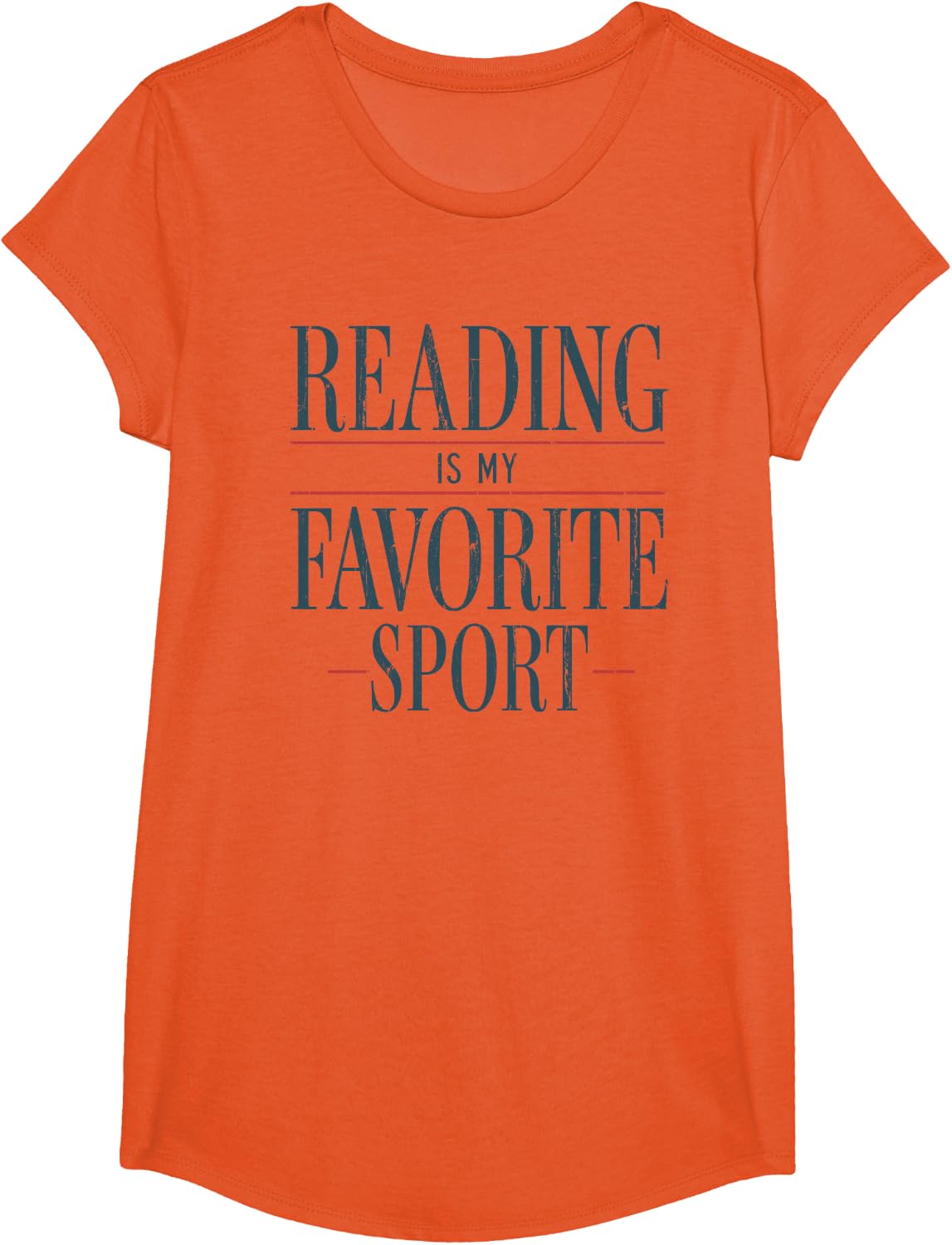Reading is My Favorite Sport T-Shirt - Girls Orange