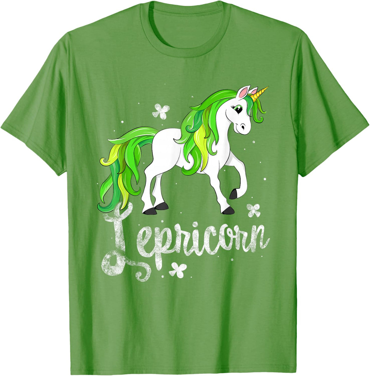 Lepricorn Leprechaun Unicorn T-Shirt St Patricks Day Kids T-Shirt - Grass Green