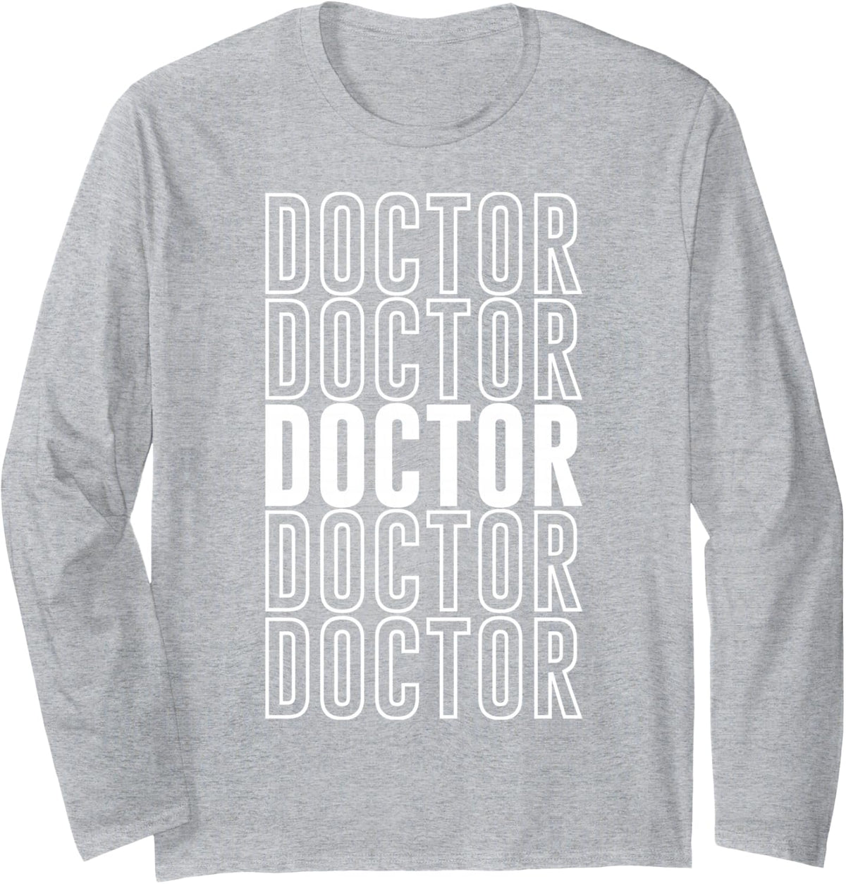Doctor Long Sleeve T-Shirt - Adult Unisex Heather Grey